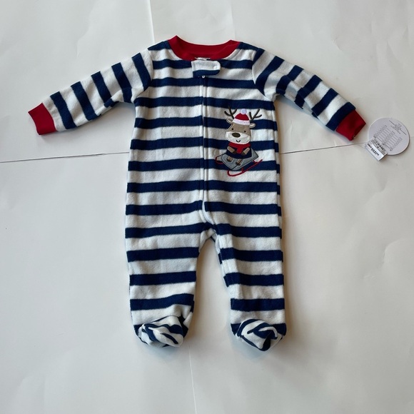 Fuzzy PJ Sleeper Set Lot of 2 Size 3 Months 12-17Lbs - Picture 4 of 10